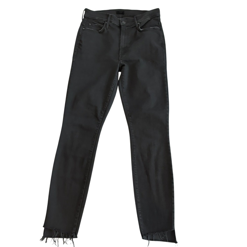 Mother The Stunner Zip Ankle Step Fray Jeans in Not Guilty Wash Size 28